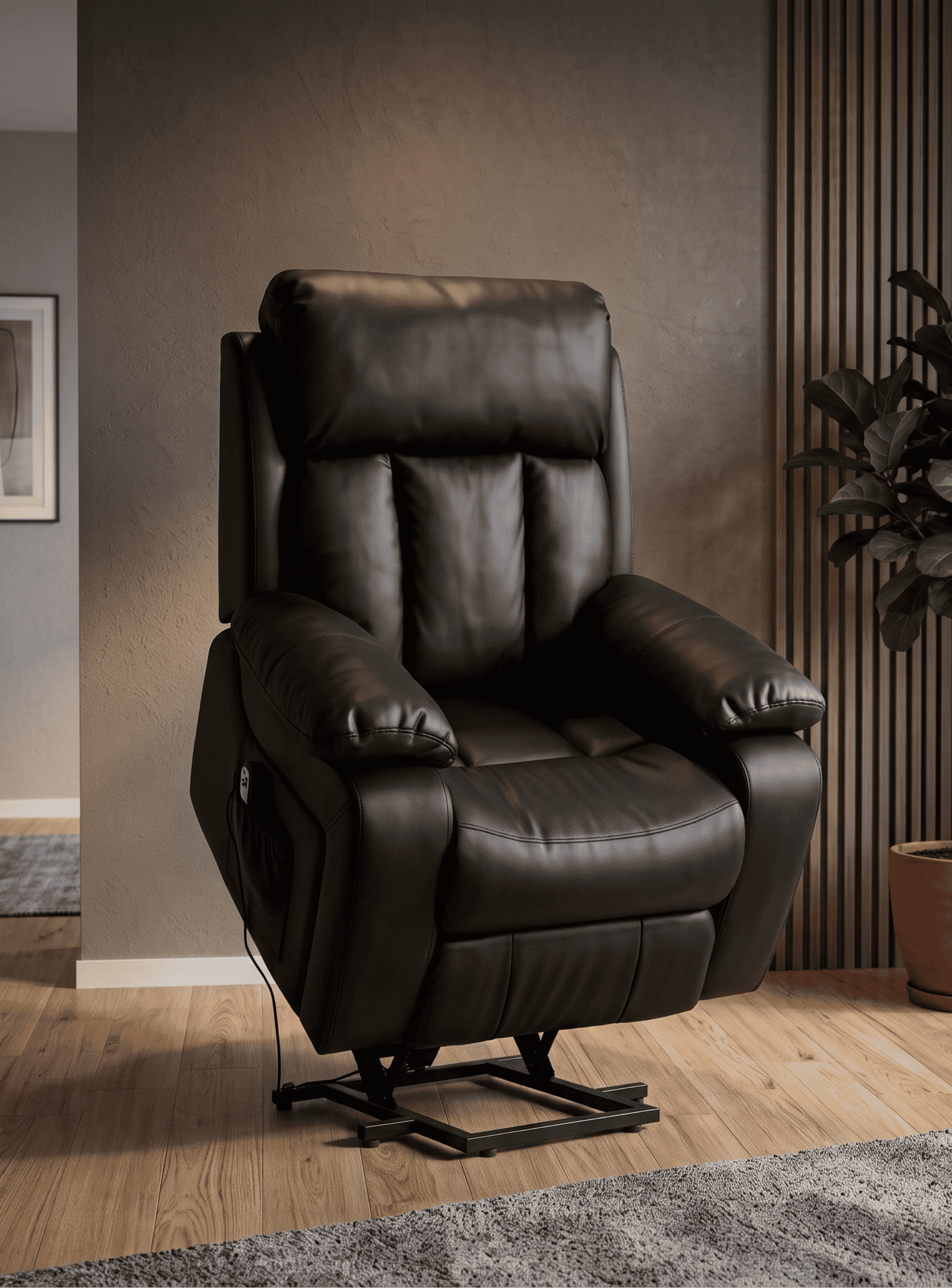 Berger Reclinable Electrico con Alzador Negro Senior Nubo-0