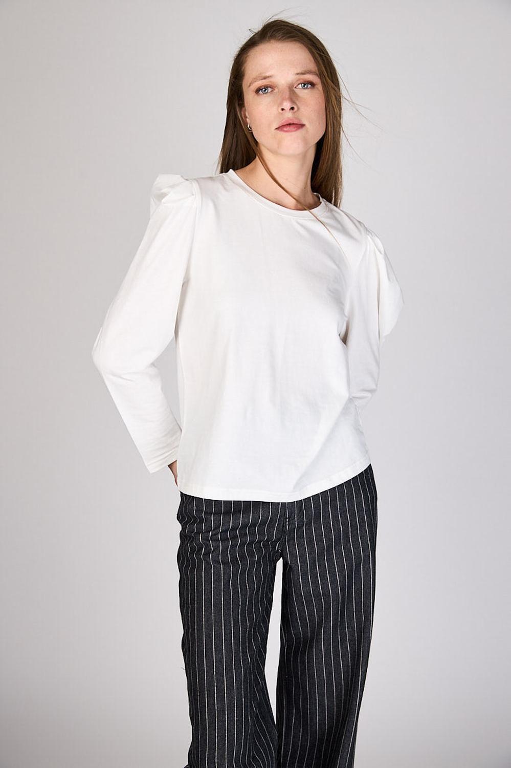 Polera con Recogido en Hombro Clair Crudo Eclipse-0