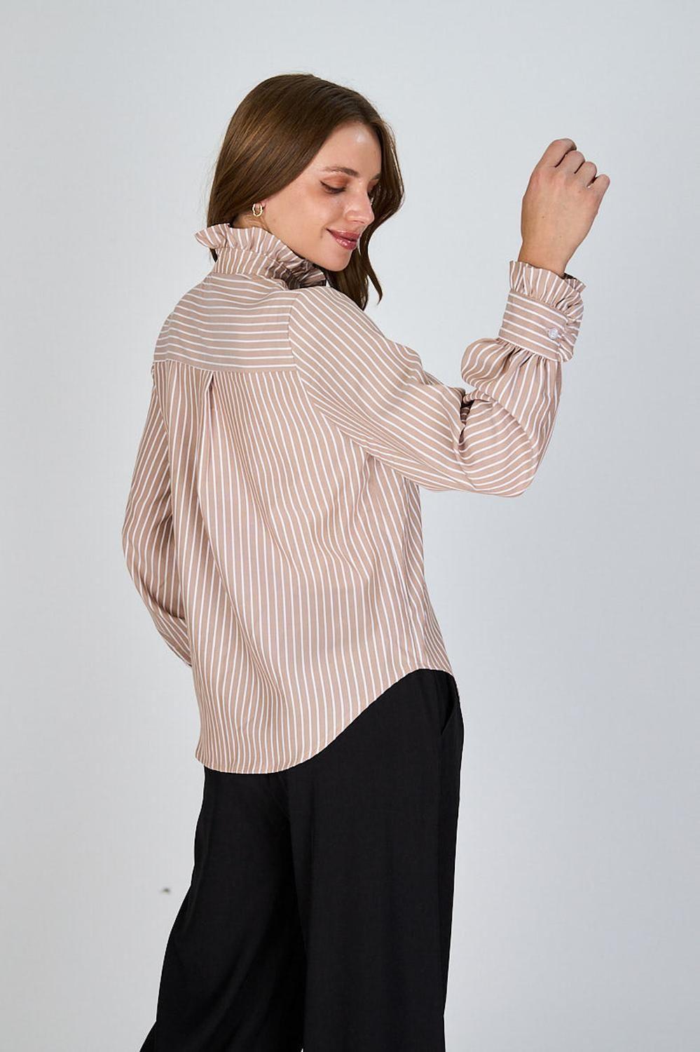 Blusa con Líneas y Vuelos Martina Eclipse-0