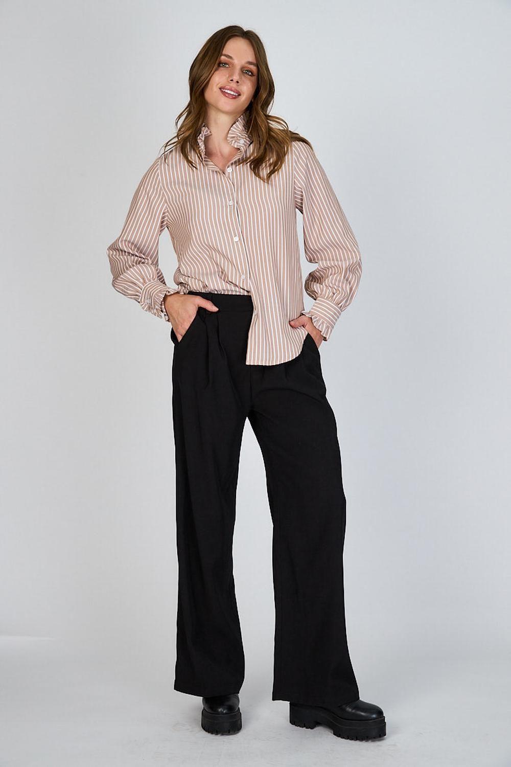 Blusa con Líneas y Vuelos Martina Eclipse-1