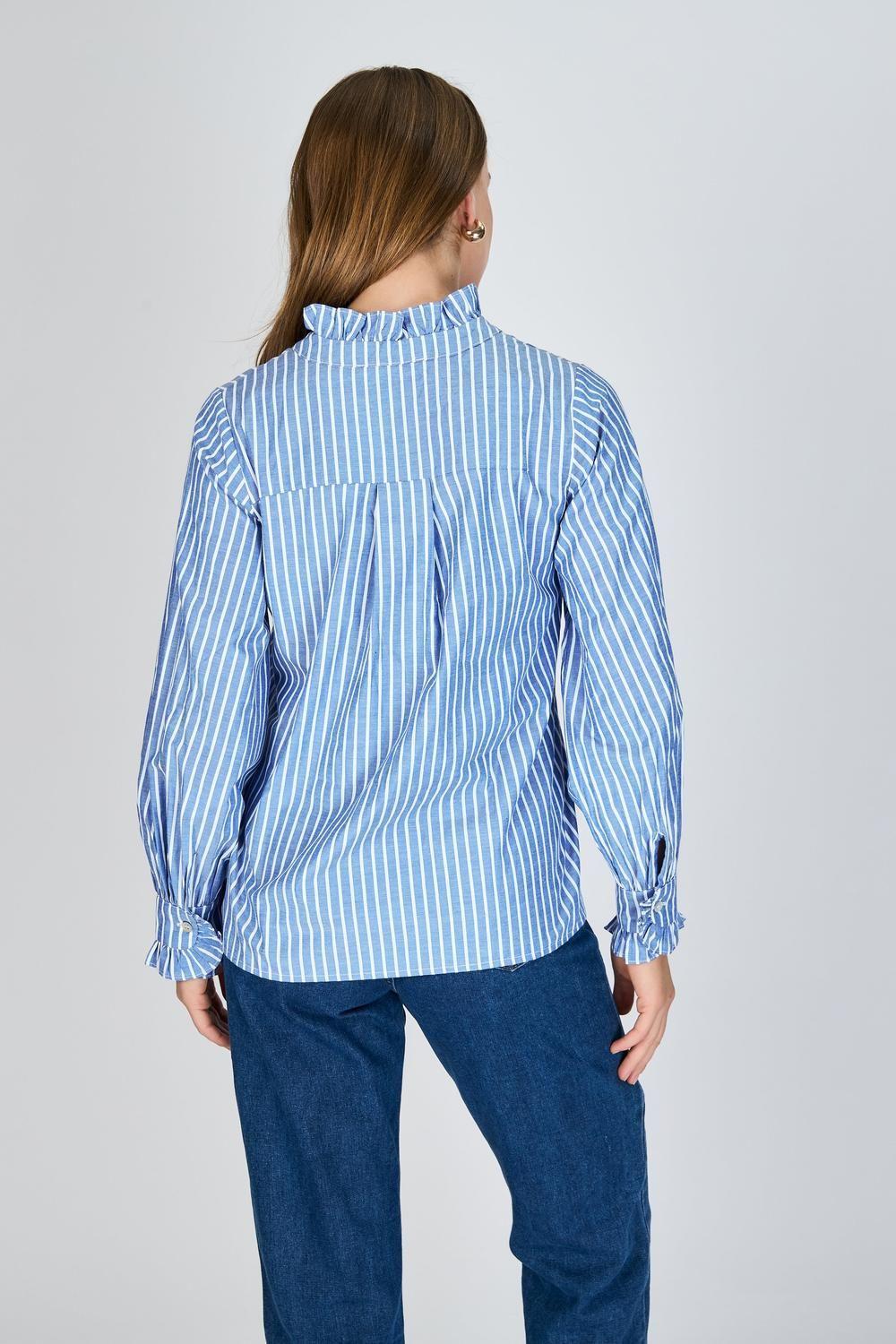 Blusa con Líneas y Vuelos Martina Eclipse-1