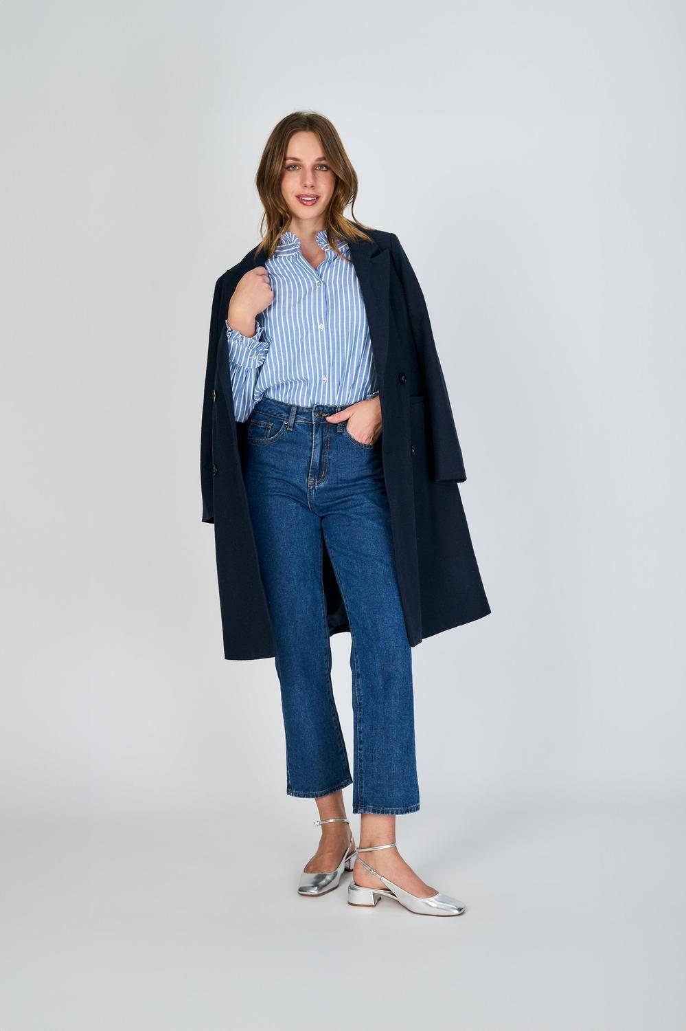 Blusa con Líneas y Vuelos Martina Eclipse-3