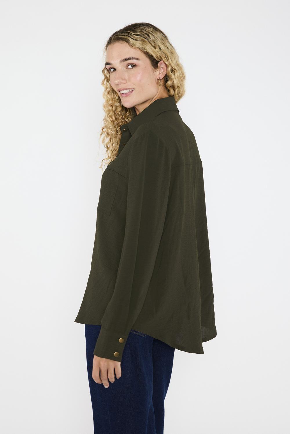 Camisa Leticia Verde Militar-2