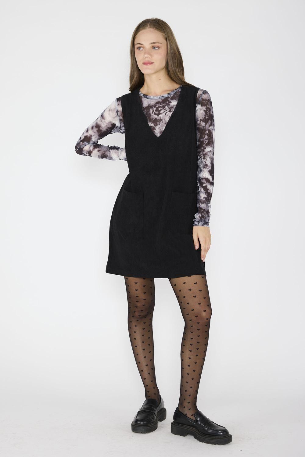 Vestido Jumper Cotelé Negro-1