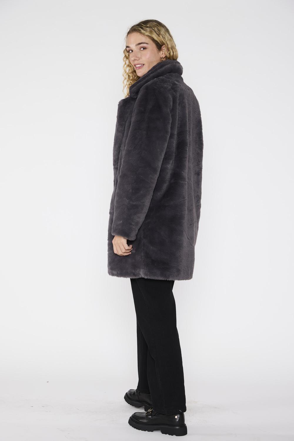 Chaqueta Piel Florencia Gris-4