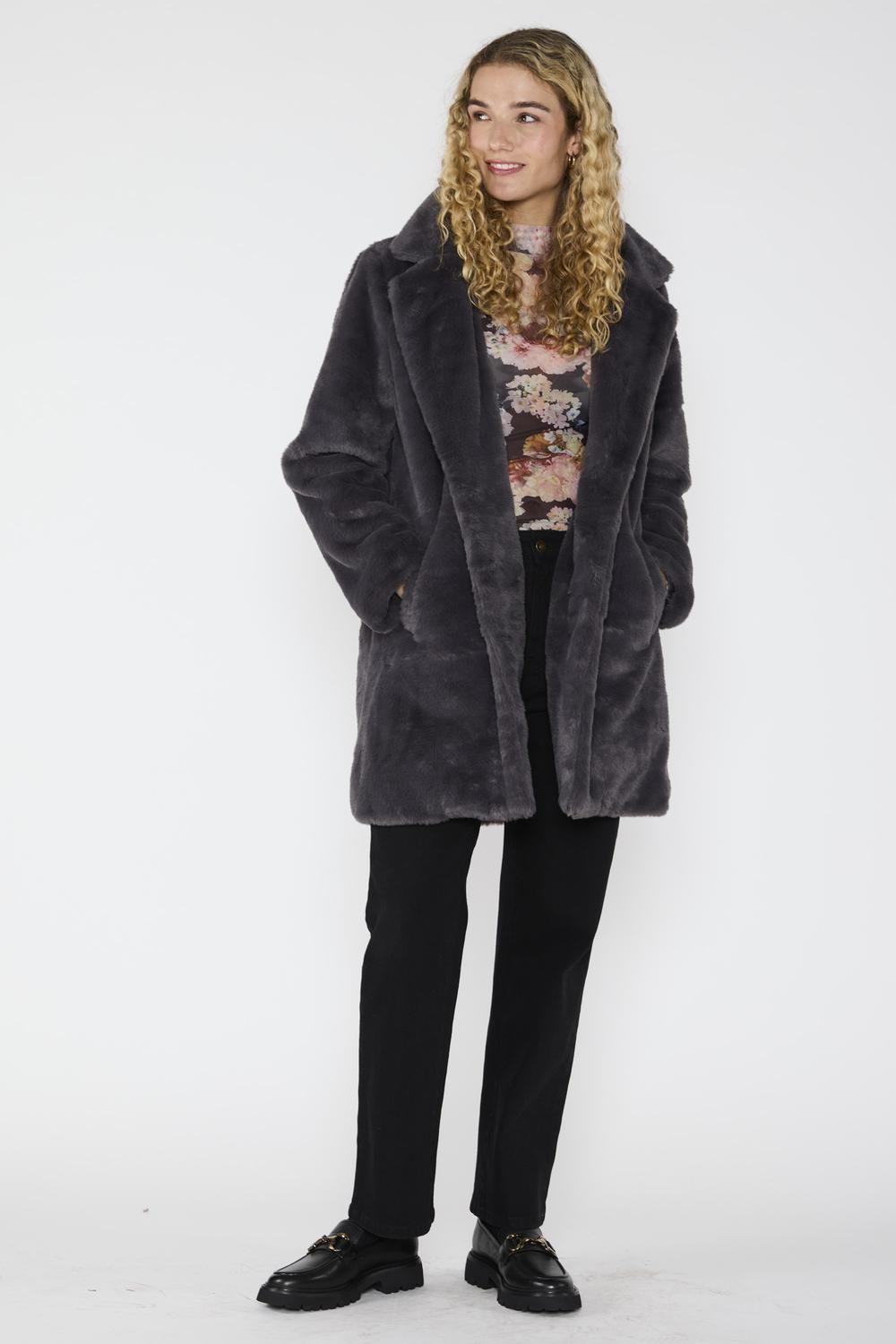 Chaqueta Piel Florencia Gris-5