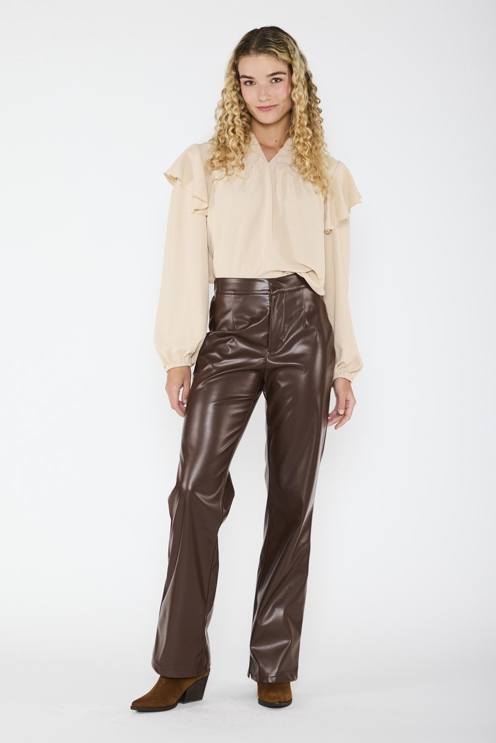 Pantalón Cuerina Martina Chocolate-3