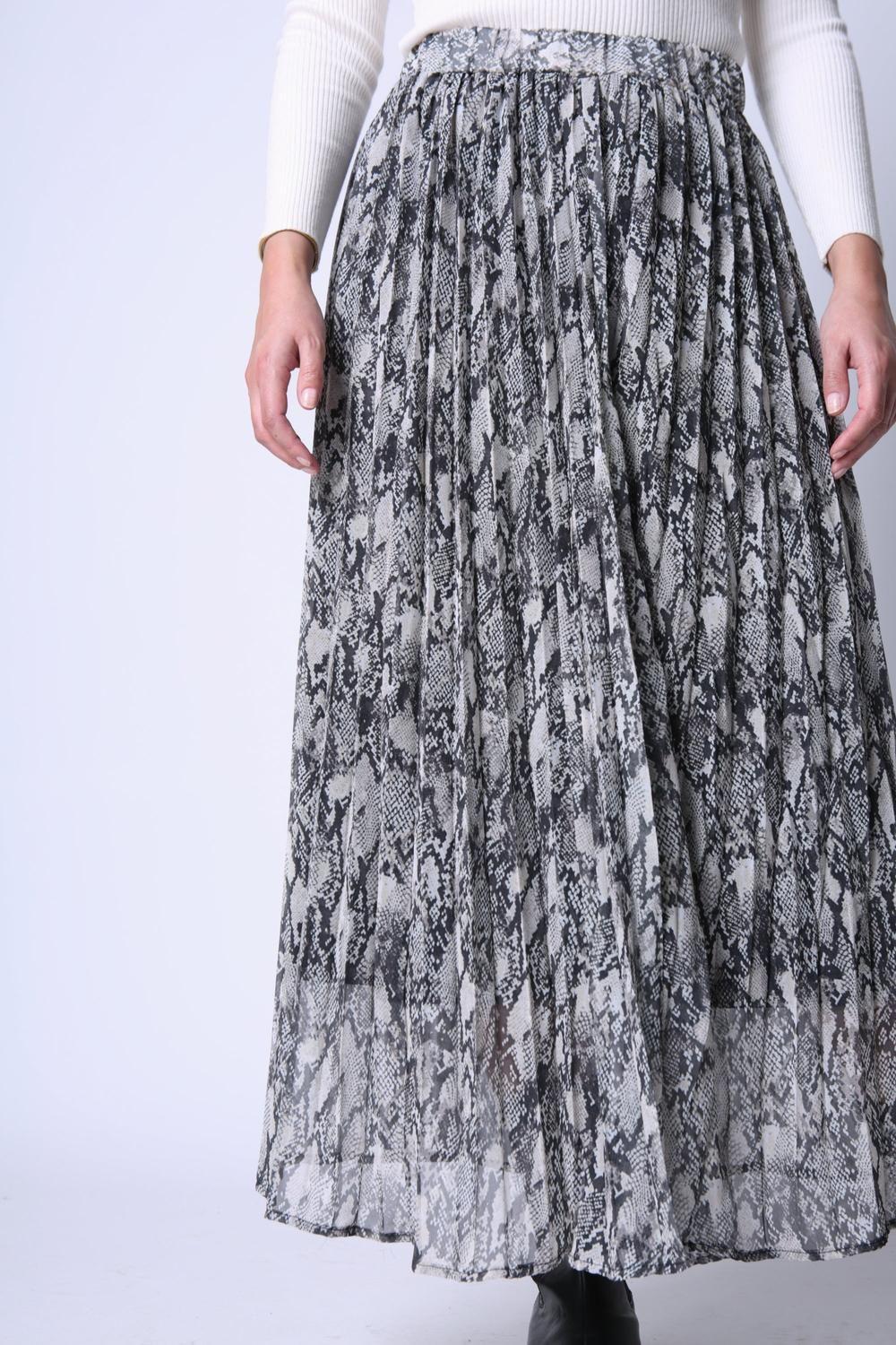 Maxi Falda Plisada Virginia Gris Eclipse-2