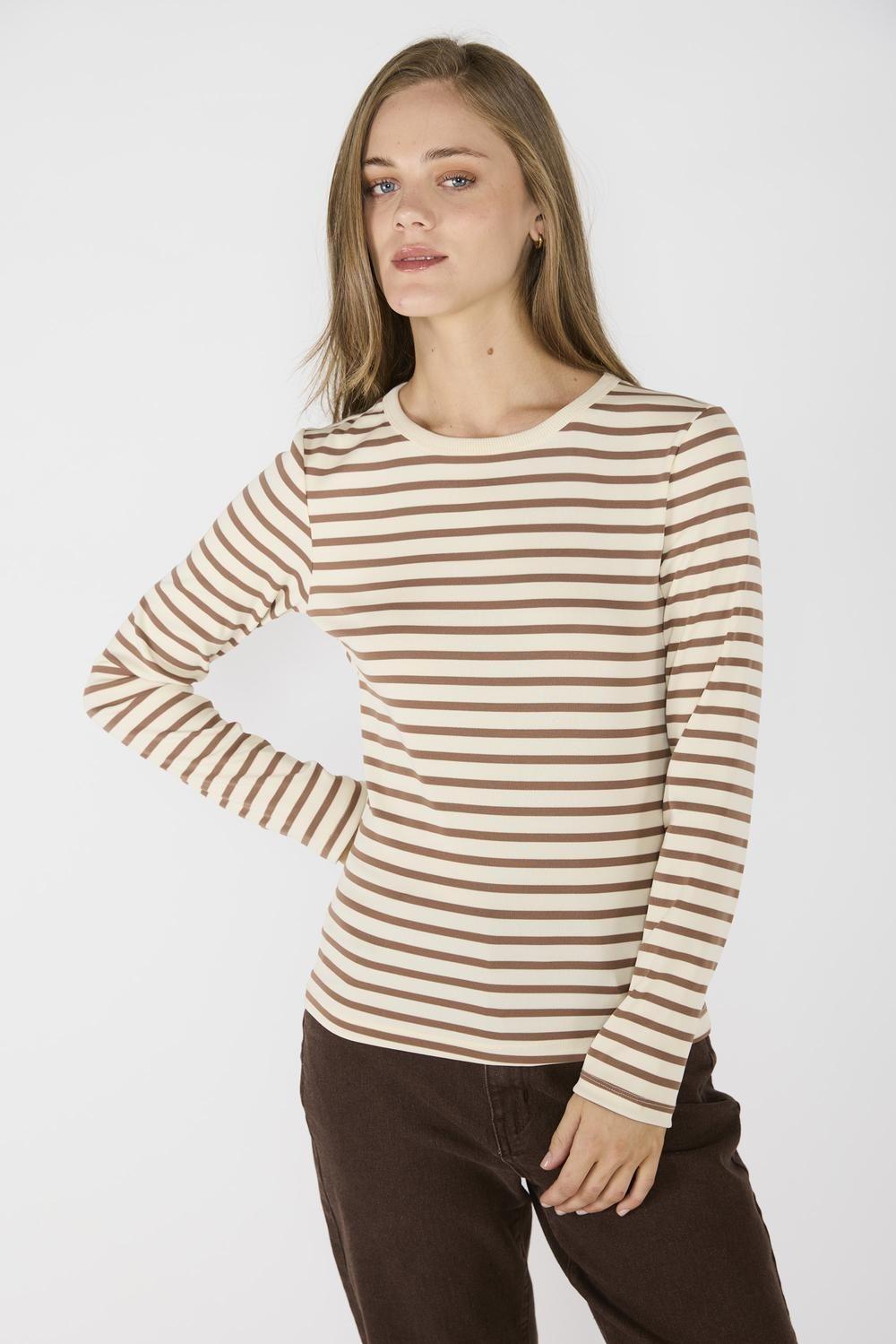 Polera Florencia Crudo/Café-0