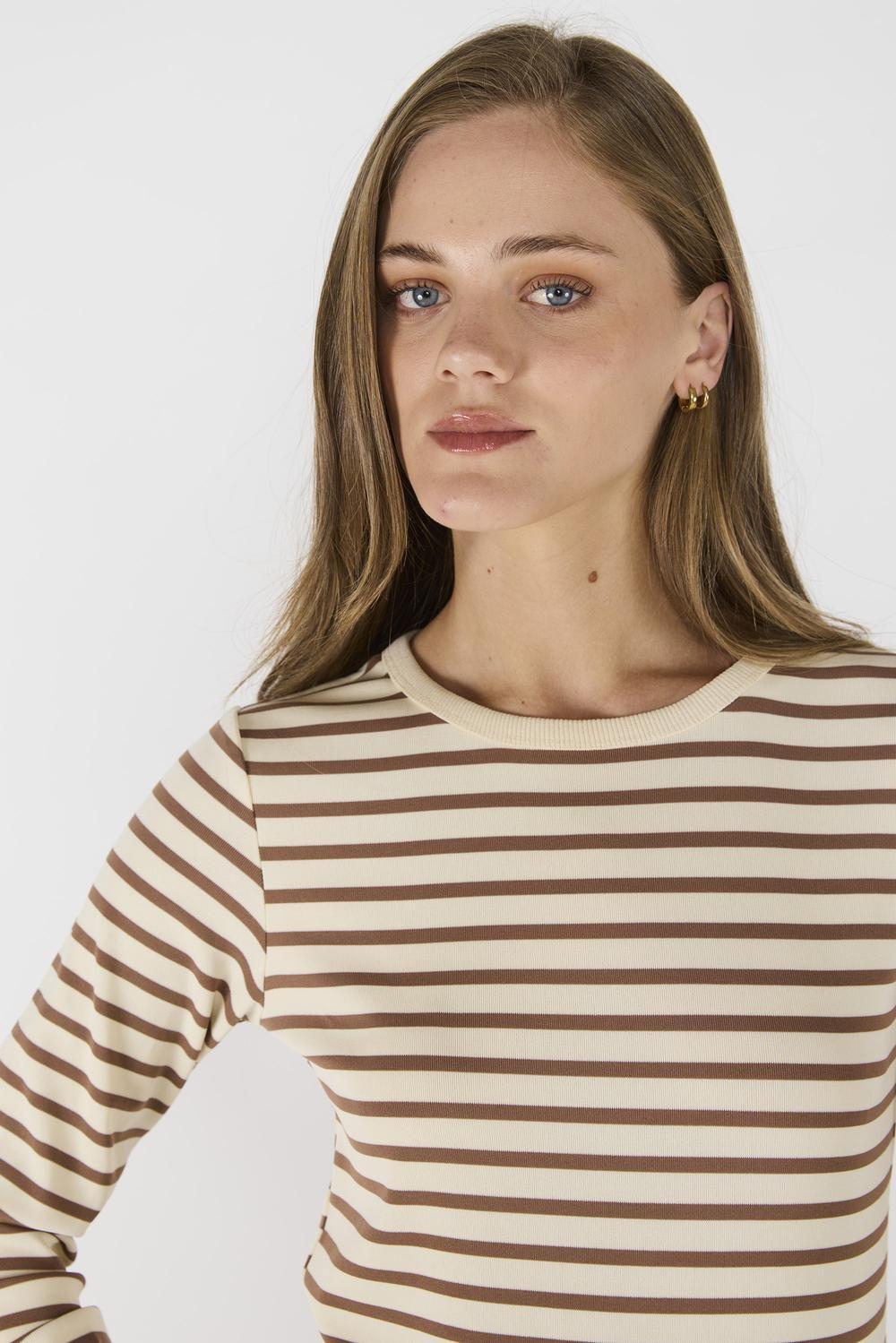 Polera Florencia Crudo/Café-1