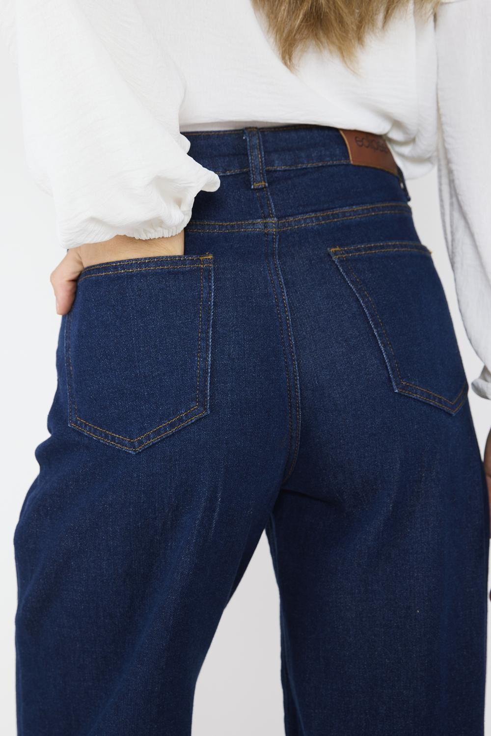 Jeans Wide Elasticado Josefina Azul-2