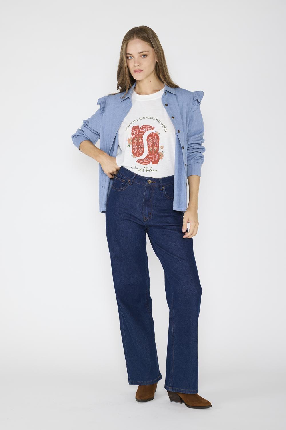 Jeans Wide Elasticado Josefina Azul-5