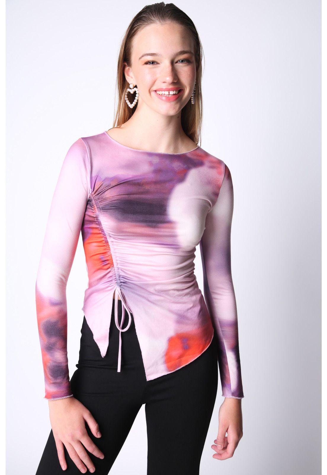 Polera Asimétrica Pascal Rosa ATR by Eclipse-0