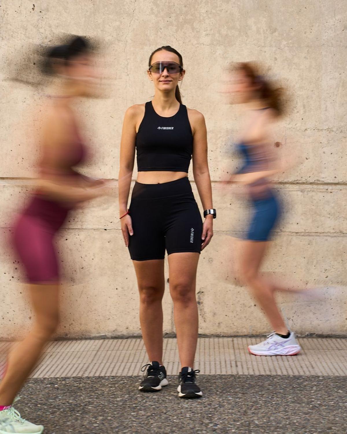 Calza Running Técnica Mujer Valencia Burdeo-6