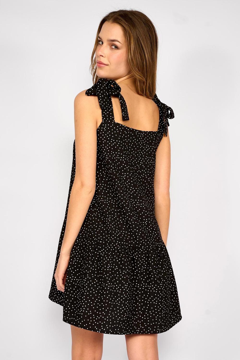Vestido Corto Lunares Flo Negro-3