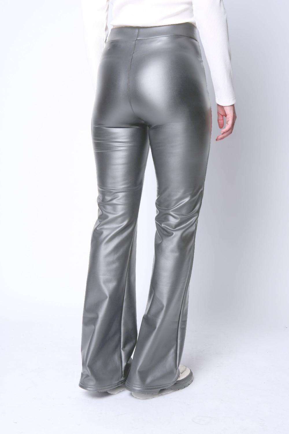 Calza Pantalón Metalizada Juana Plateado ATR by Eclipse-1