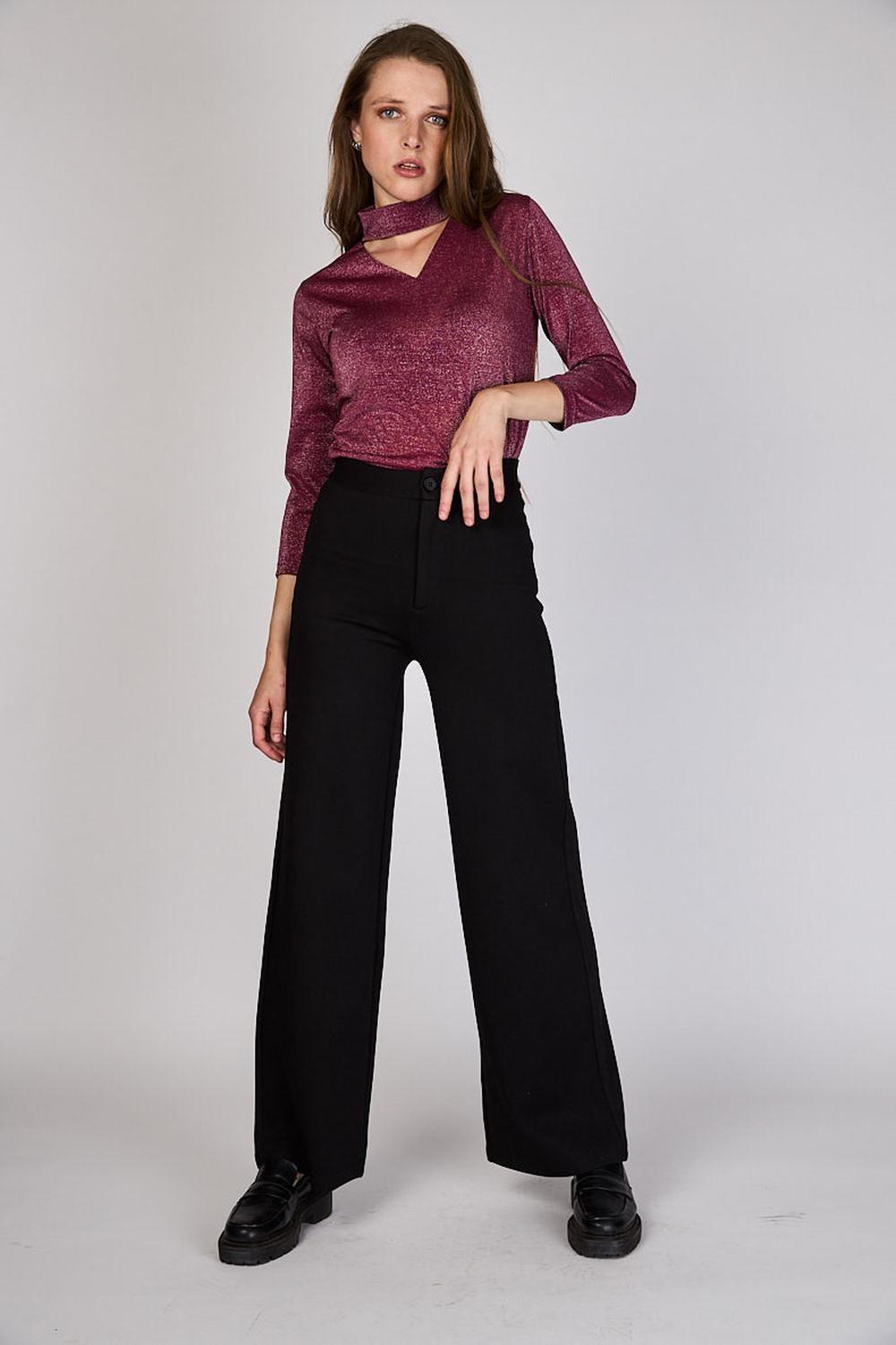 Pantalón Pierna Ancha Justina Negro ATR by Eclipse-2