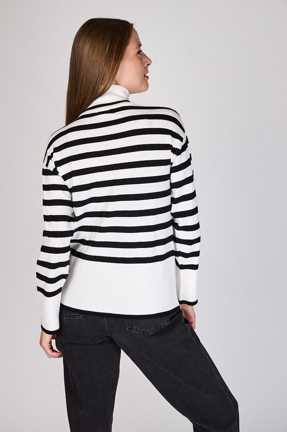 Sweater Rayas Cuello Alto Francesca Eclipse-2