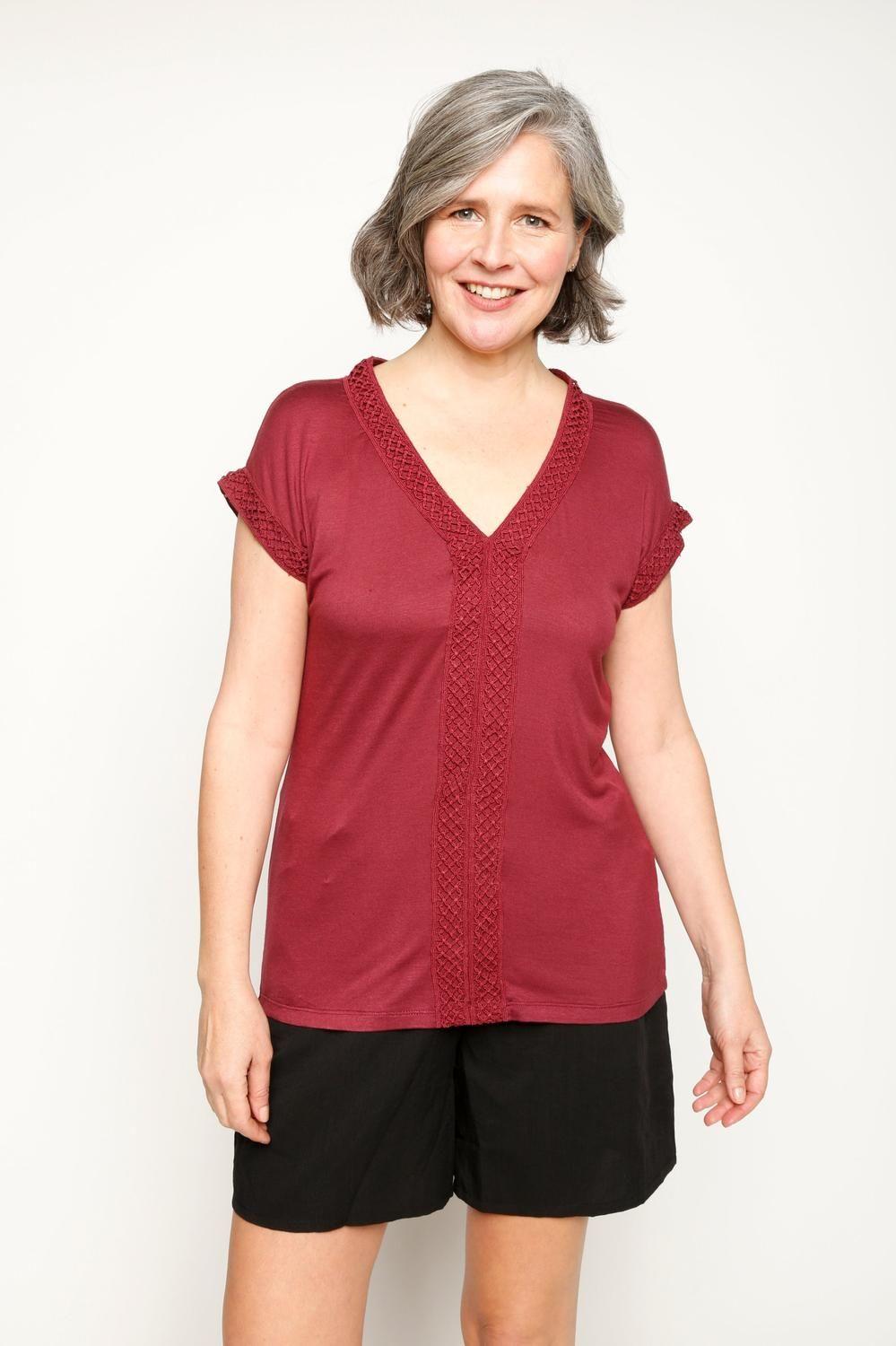 Blusa Rosalba Burdeo Woman by Eclipse-0