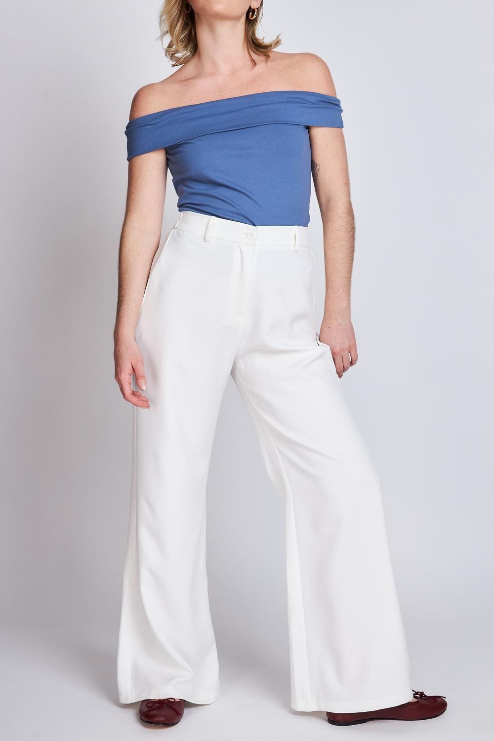 Top Hombros Descubiertos Bardot Azul ATR by Eclipse-2