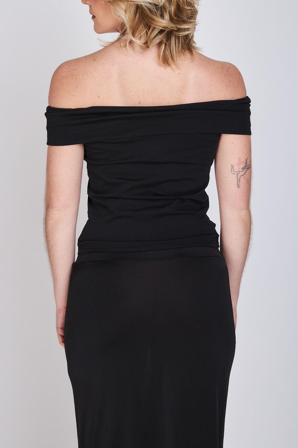 Top Hombros Descubiertos Bardot Negro ATR by Eclipse-1