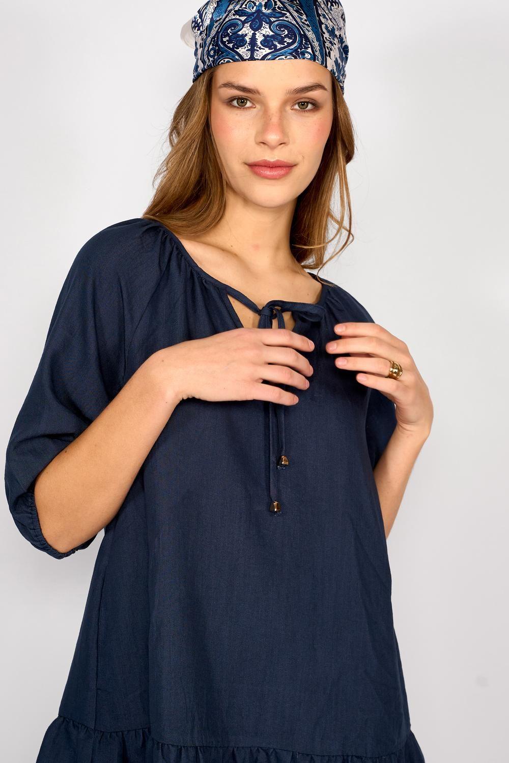 Vestido Midi Mara Azul-2