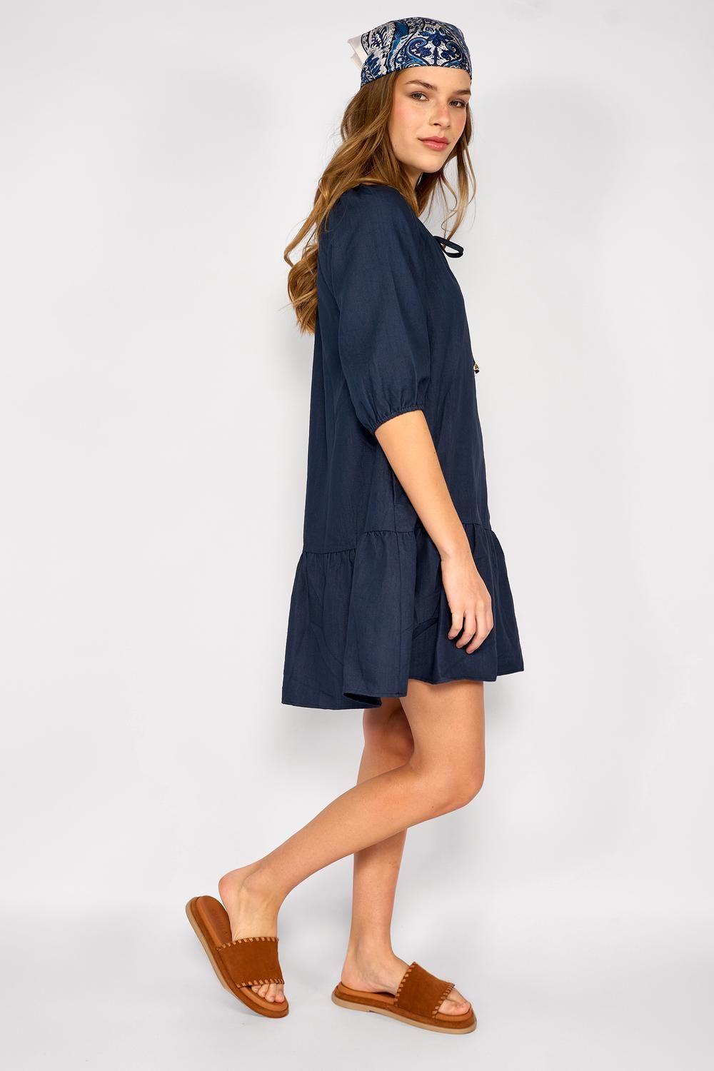 Vestido Midi Mara Azul-3
