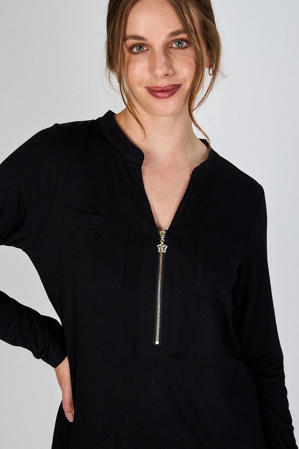 Polera con Cierre Maya Negro Woman by Eclipse-3
