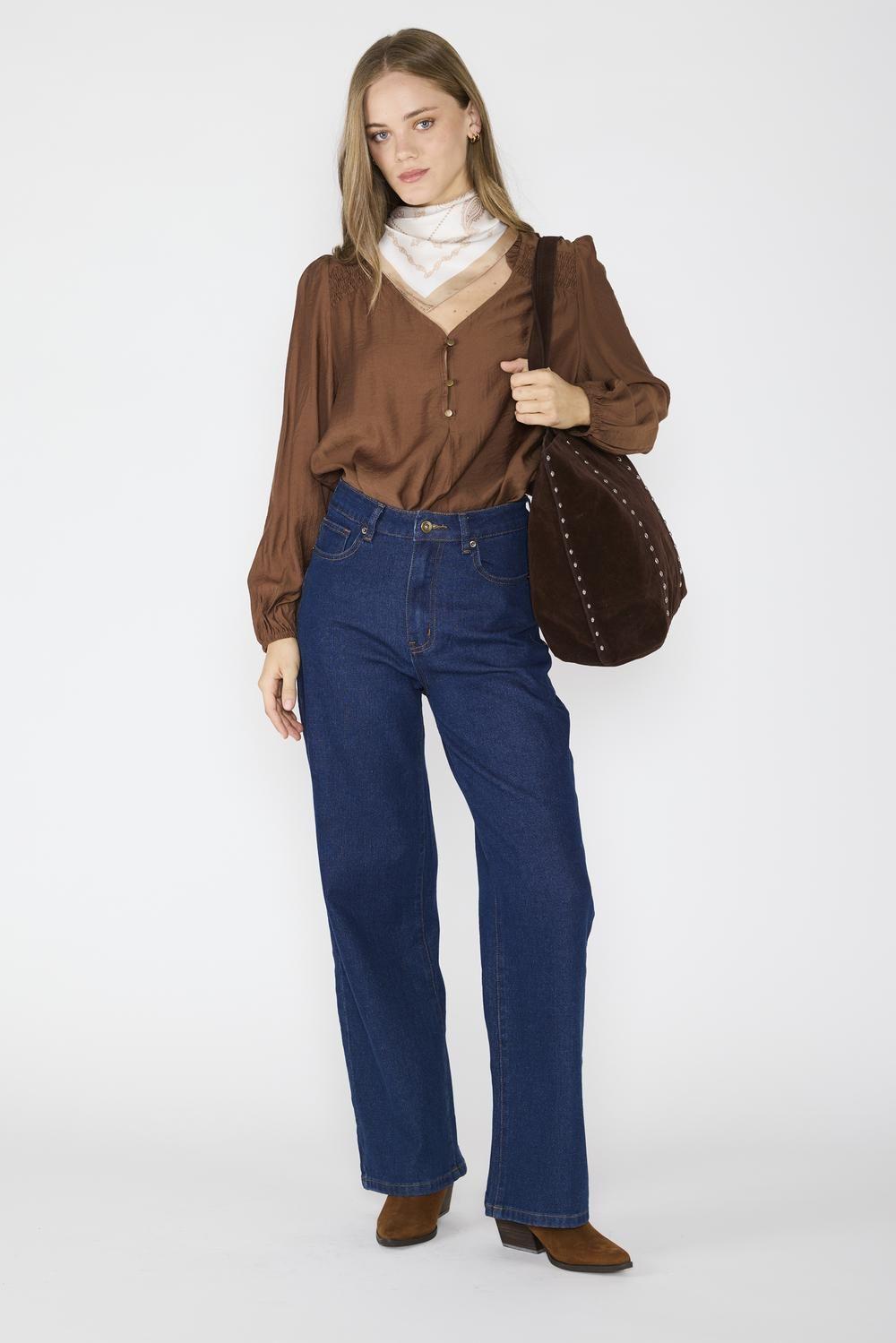 Blusa Agustina Chocolate-3