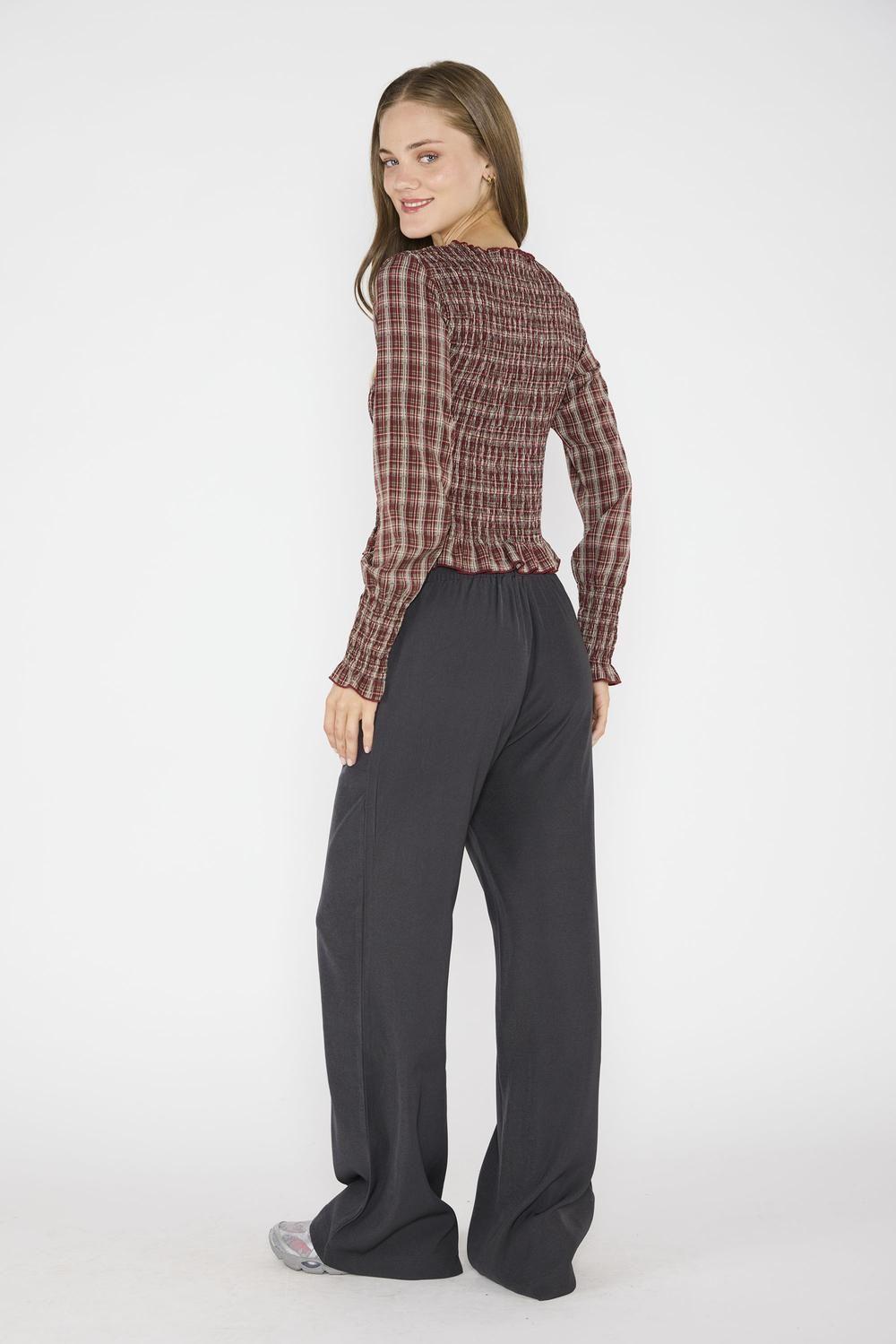 Blusa Elasticada Trini Burdeo-2