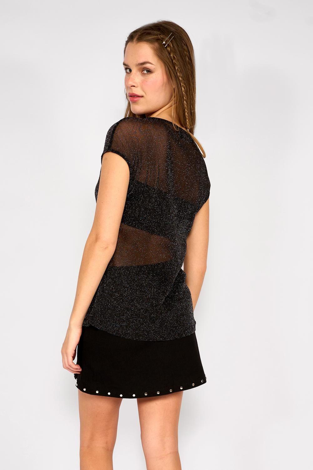 Polera Semitransparente Matilda Negro-2