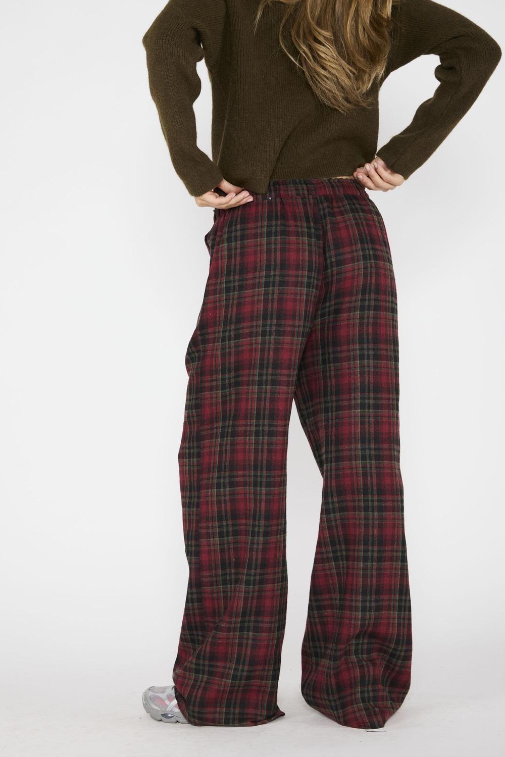 Pantalón Cuadros Jo Burdeo-1