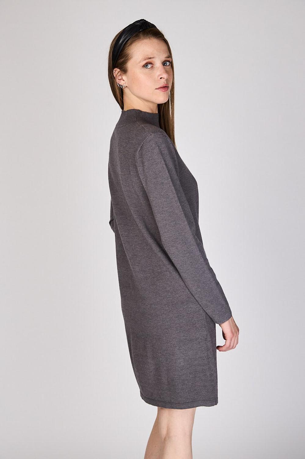 Vestido Tejido Josefa Gris Eclipse-4