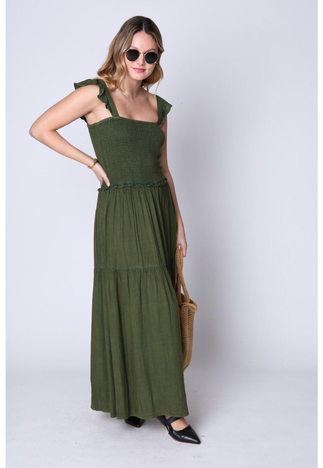 Vestido Julia Verde Militar Eclipse-3