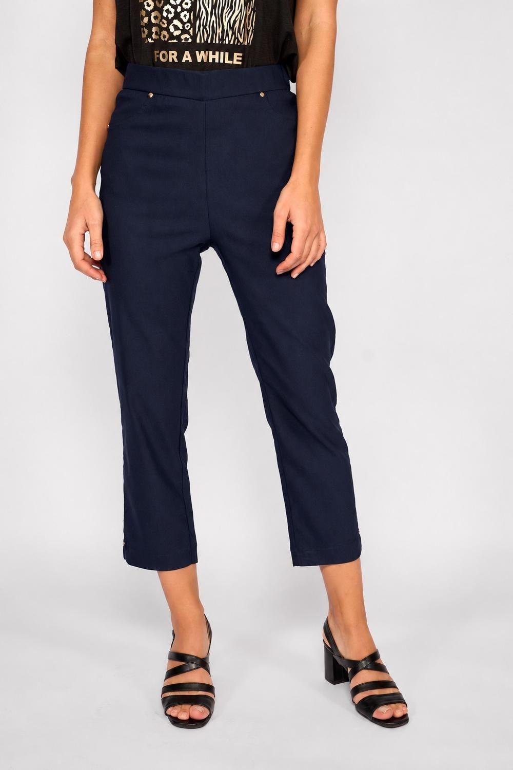 Pantalón Detalles Dorados Diana Azul-1