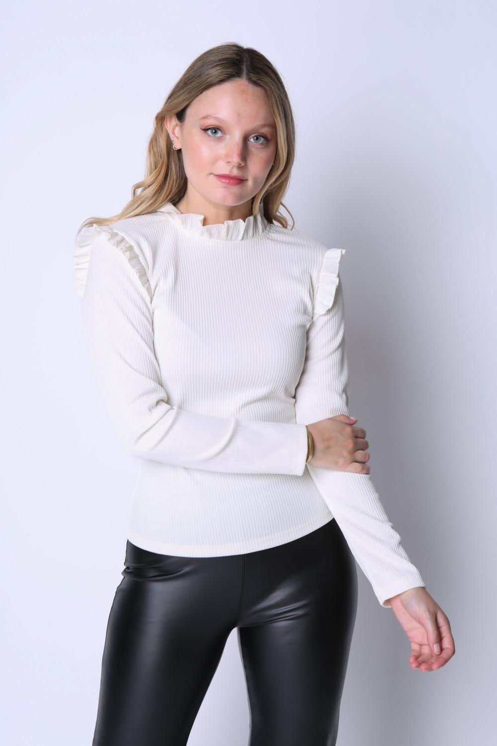 Polera Rosario Ecru Eclipse-0