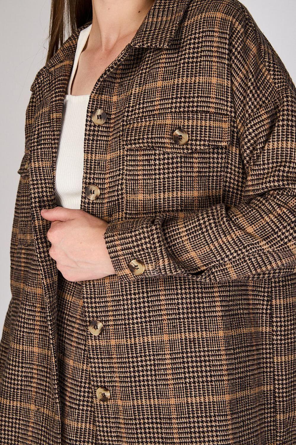 Chaqueta Cuadros Javiera Café Eclipse-2