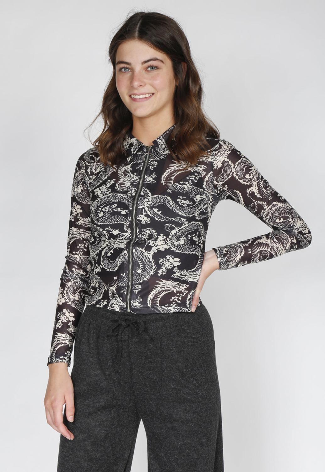 Blusa Zoe Negro Atrevida-0