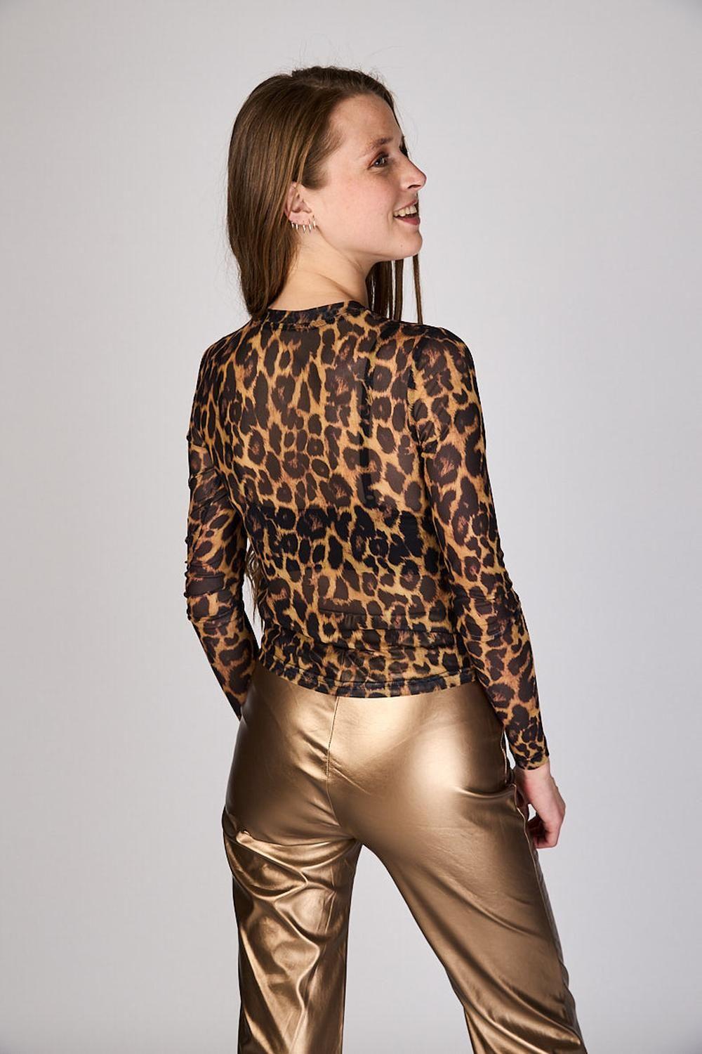 Polera Tull Animal Print Ceci Café ATR by Eclipse-4