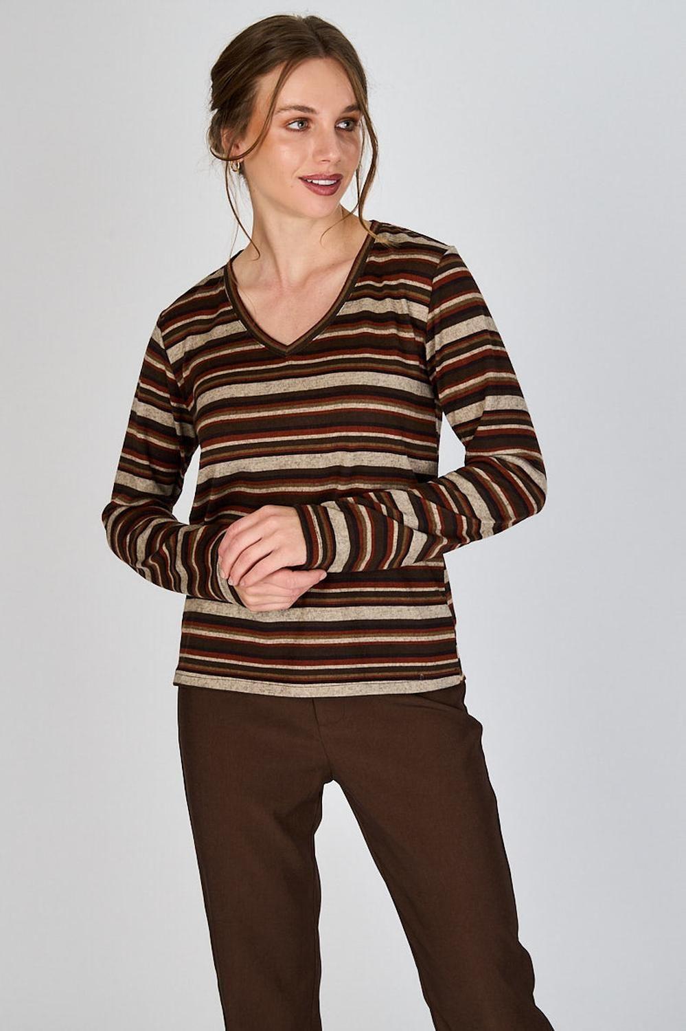 Polera Ana Luisa Café Woman by Eclipse-0