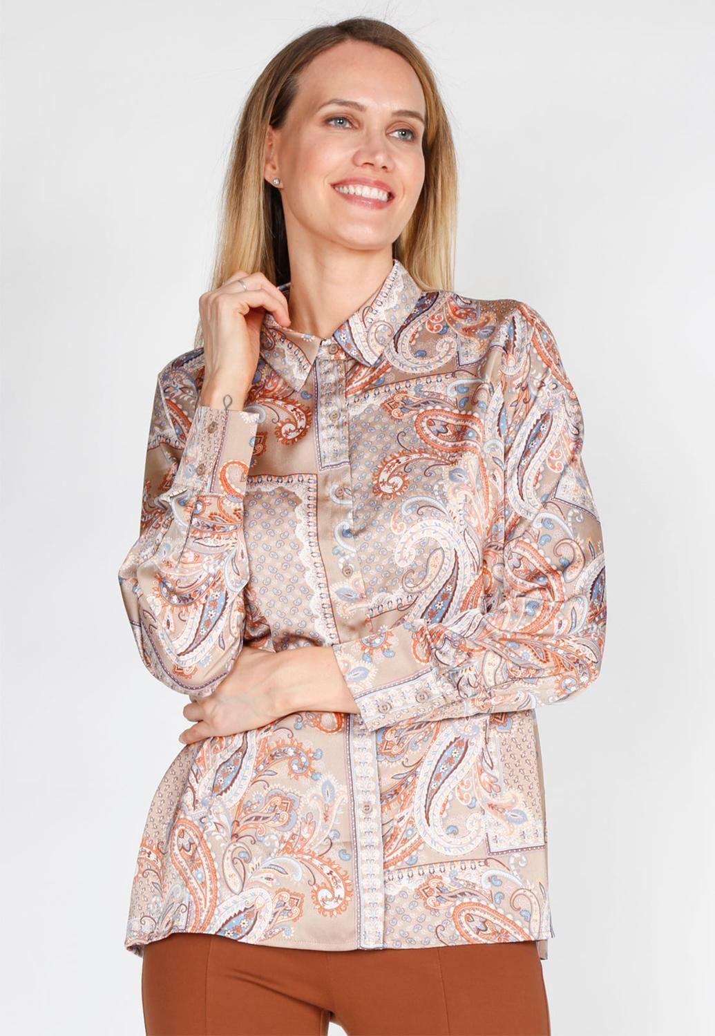Blusa Georgia Paisley Beige Woman By Eclipse-0