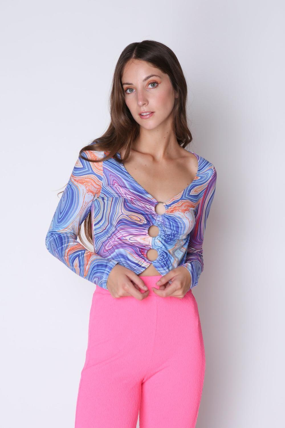 Polera Caro Azul Atrevida-0