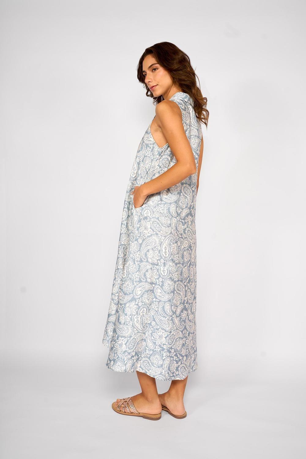 Vestido Largo Camisero Belén Denim-1
