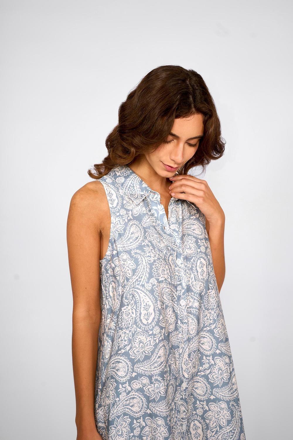 Vestido Largo Camisero Belén Denim-2