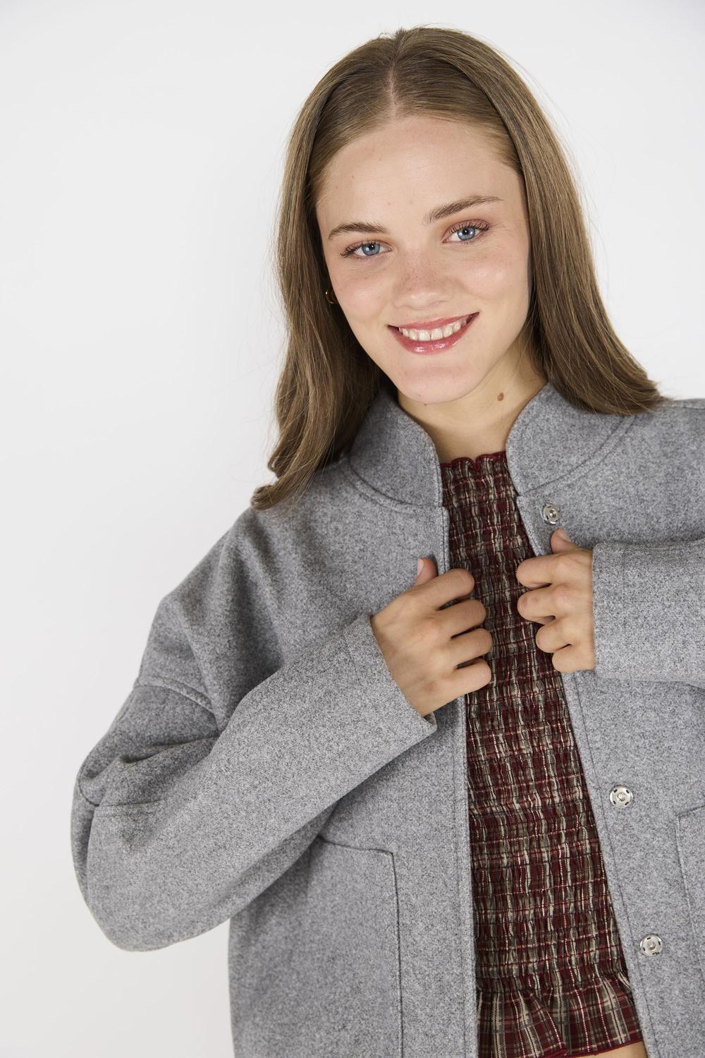 Chaqueta Bomber Alison Gris-1