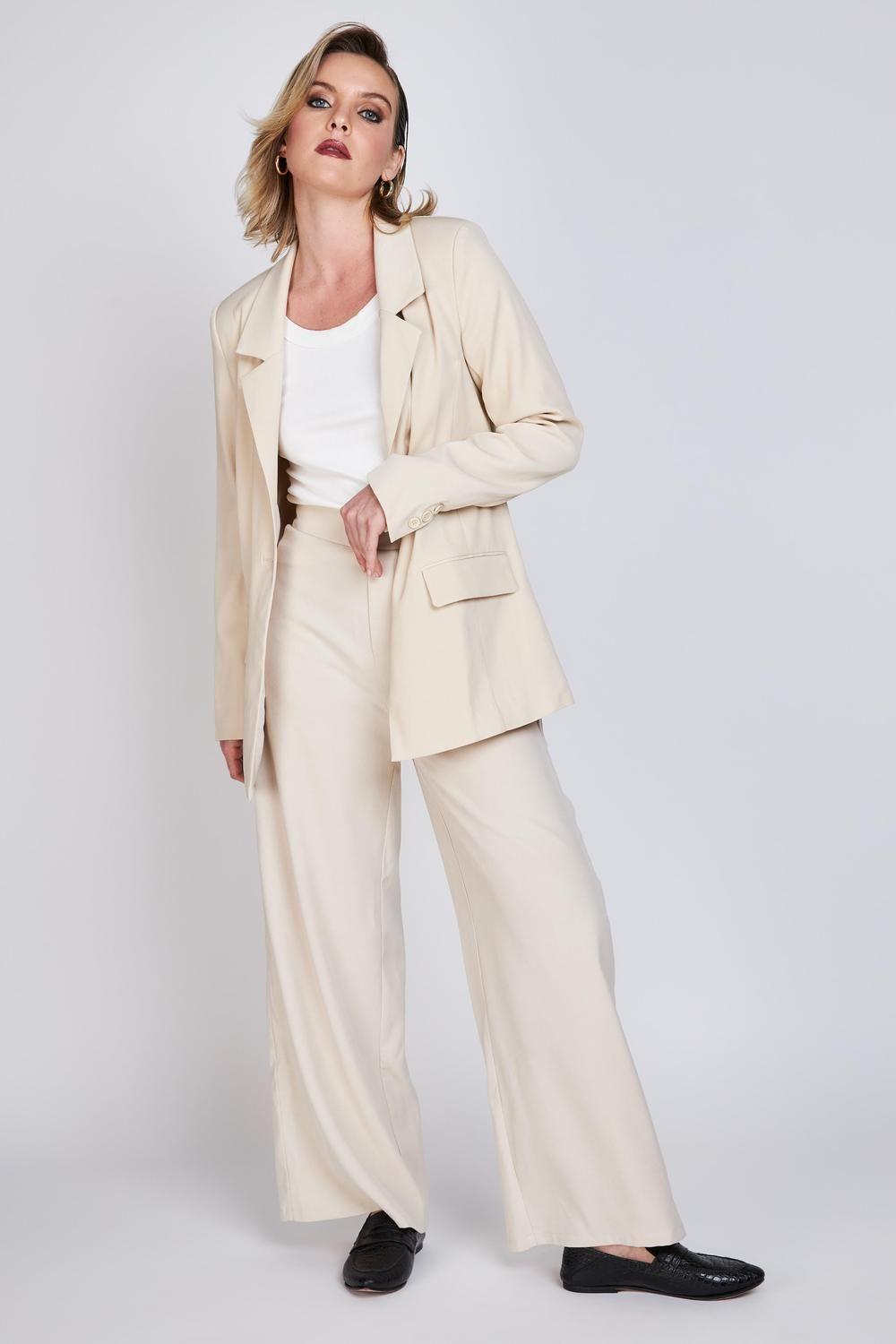 Blazer Entallado Emily Beige Eclipse-0
