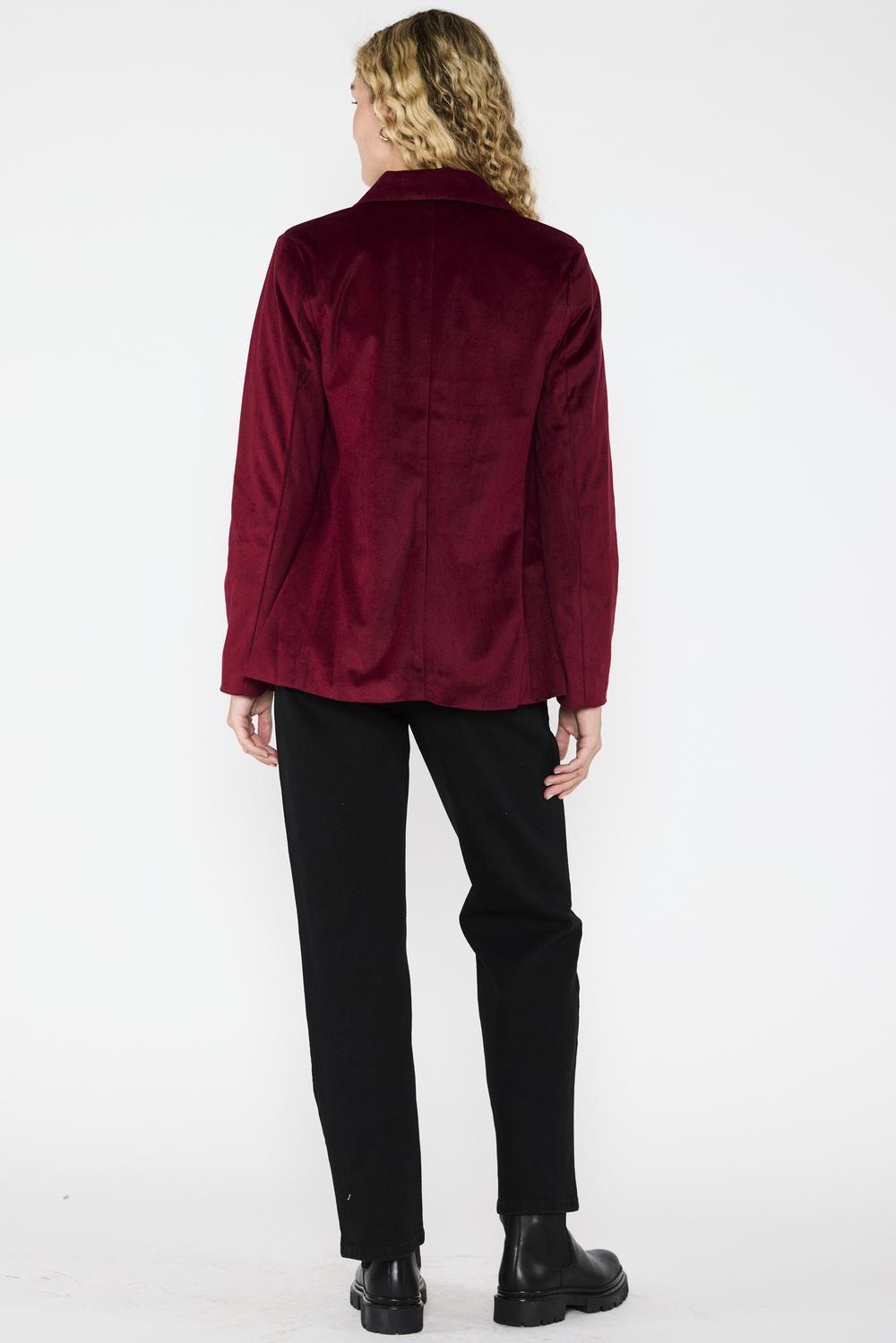 Blazer Terciopelo Luz Burdeo-1