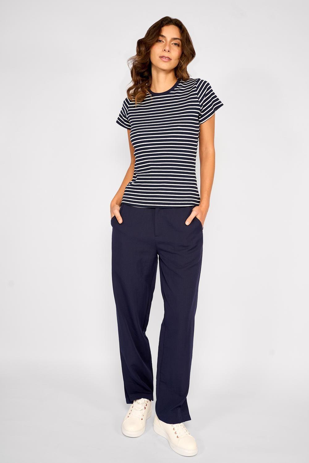 Pantalón Recto Sastrería Alicia Azul-3