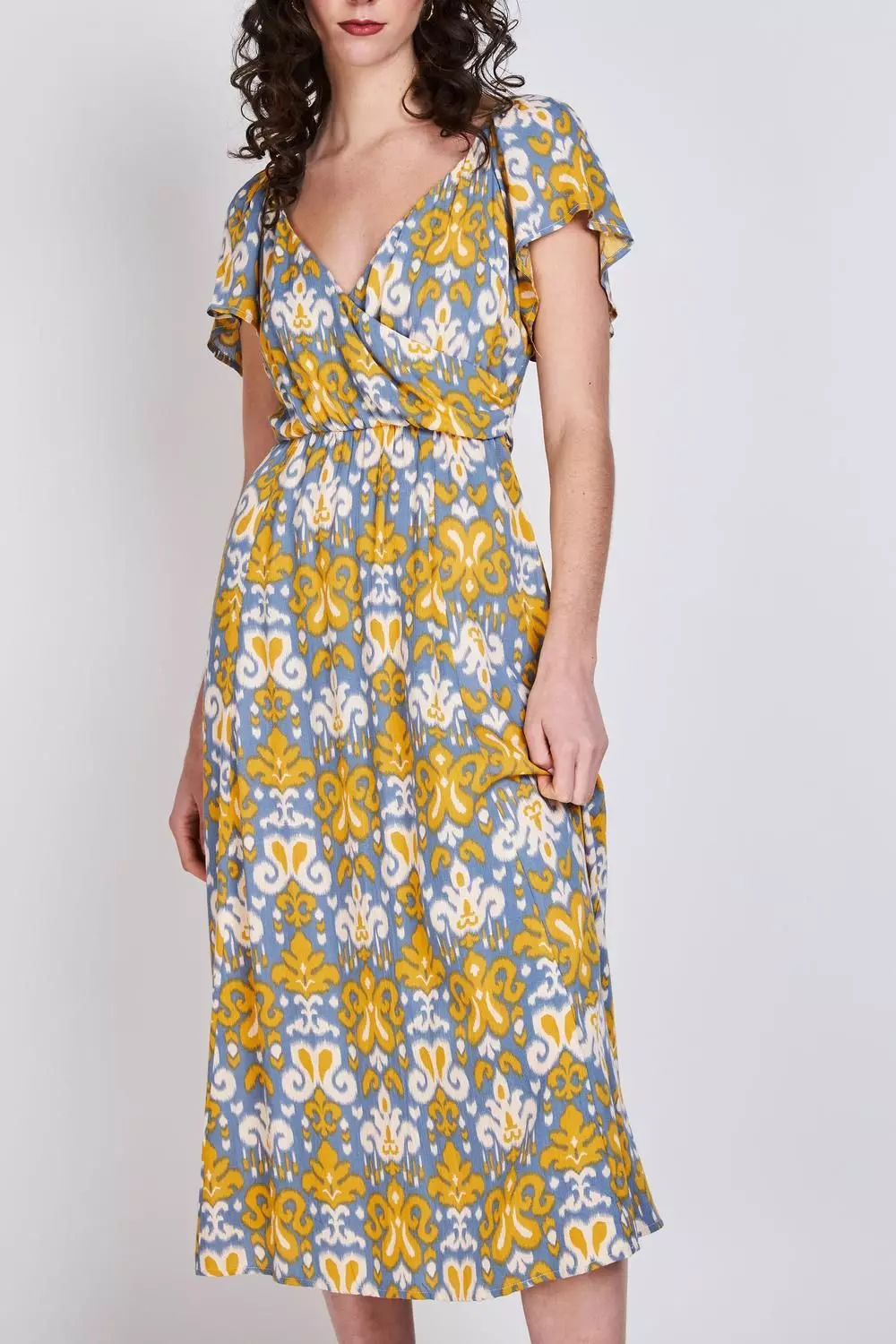 Vestido Estampado Largo Pauli Azul Eclipse-0