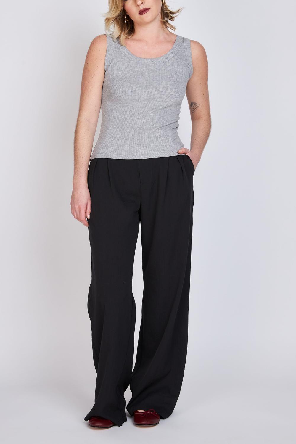 Polera Rib Musculosa Lara Gris Eclipse-3